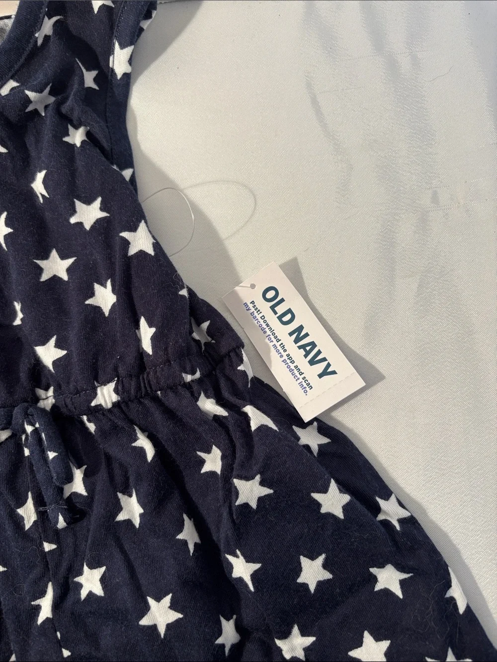 Old Navy Red and Navy Star-Print Kids One-Piece Romper
